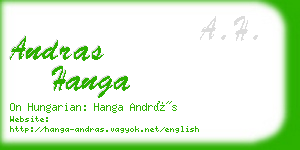 andras hanga business card